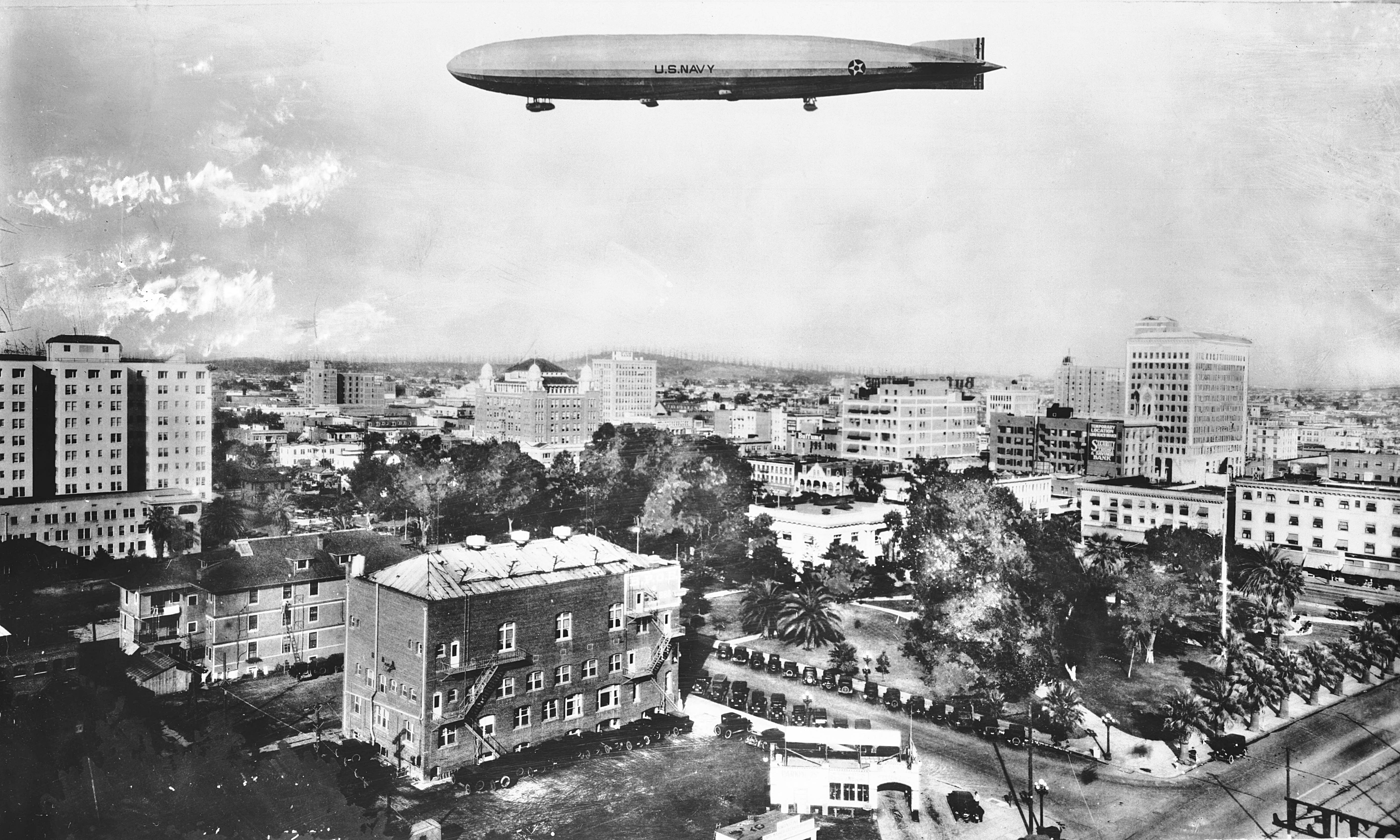 Shenandoah over Long Beach, CA. 